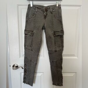 J. Brand
Faded green Cargo Pants with Zipper Details
